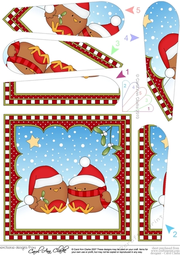 Christmas Fan Pyramage Topper - Bobbin Robin 