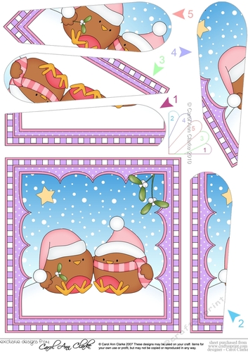 Christmas Fan Pyramage Topper - Bobbin Robin 