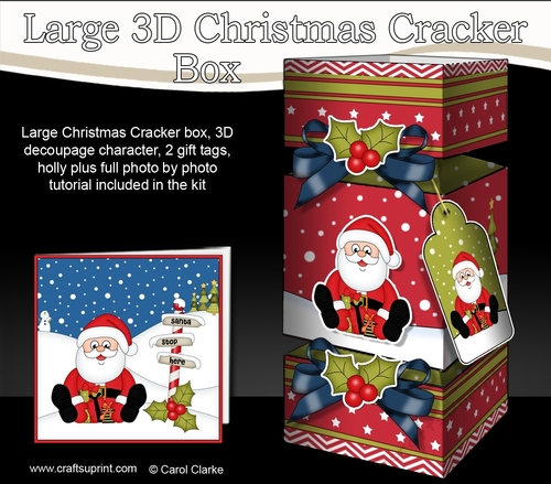 3D Large Christmas Cracker Box Mini Kit -  Santa has Presents