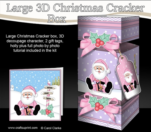 3D Large Christmas Cracker Box Mini Kit -  Santa has Presents