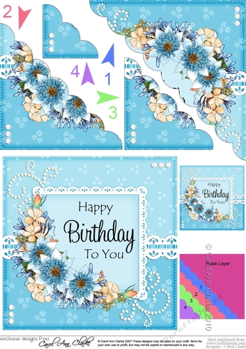 A Touch of Elegance Birthday Flowers Pearls and Lace Scalloped Corner Stacker