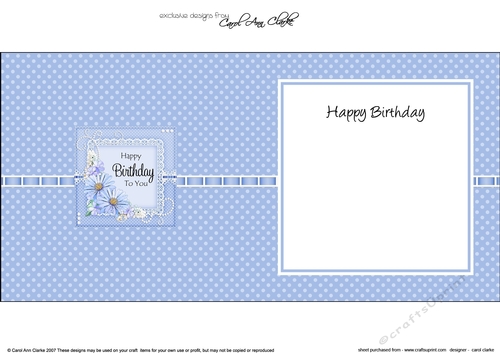 A Touch of Elegance Birthday Flowers Pearls and Lace square landscape insert