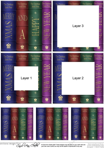 Merry Xmas and a Happy New Year - Christmas Books Tunnel Topper