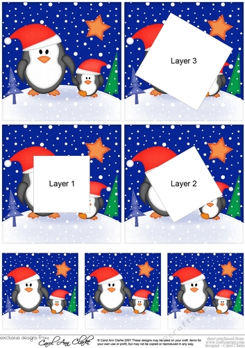 Christmas Penguin Felties Twisted Tunnel Topper