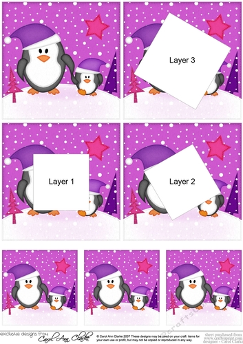 Christmas Penguin Felties Twisted Tunnel Topper