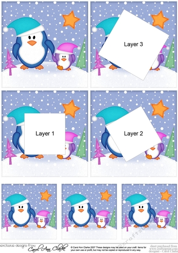 Christmas Penguin Felties Twisted Tunnel Topper