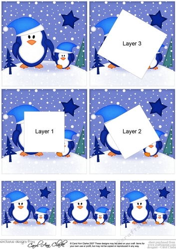 Christmas Penguin Felties Twisted Tunnel Topper