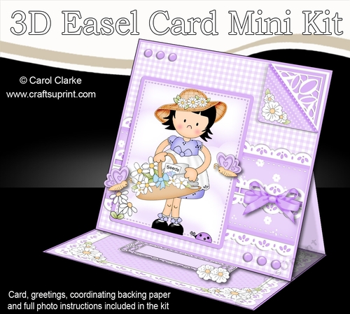 3D Easel Card Mini Kit - Pretty in Lilac - Cute Girlz