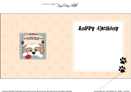 Square landscape insert - Dogs Leave Paw Prints - Cavachon Dog BoBo