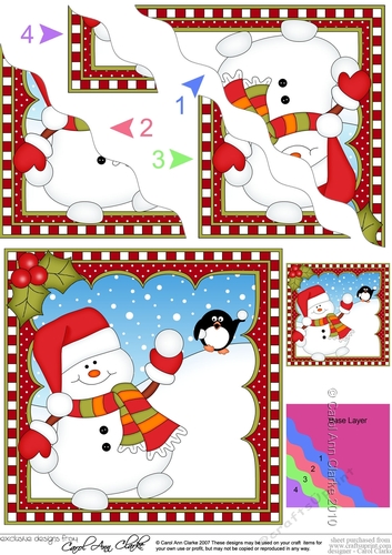 Christmas Wavey Corner Stacker Snowman Oli