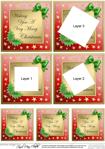 Elegant Christmas Greetings Twisted Tunnel Topper - Wishing You a Very Merry Christmas