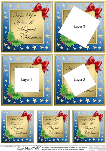 Elegant Christmas Greetings Twisted Tunnel Topper - Hope you have a Magical Christmas 