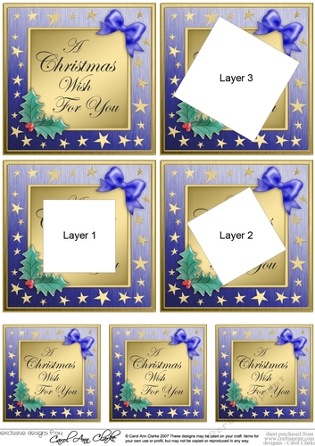 Elegant Christmas Greetings Twisted Tunnel Topper - A Christmas Wish for You