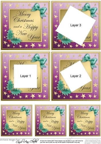 Elegant Christmas Greetings Twisted Tunnel Topper - Merry Christmas and a Happy New Year 