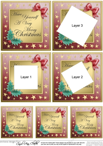 Elegant Christmas Greetings Twisted Tunnel Topper - Have Yourself A Very Merry Christmas