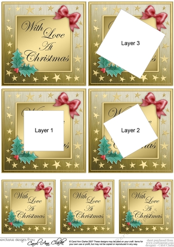 Elegant Christmas Greetings Twisted Tunnel Topper - With Love at Christmas 