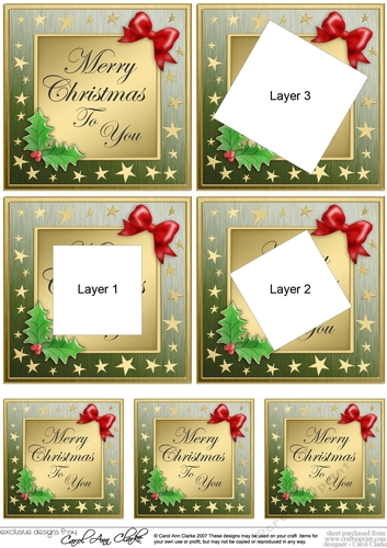 Elegant Christmas Greetings Twisted Tunnel Topper - Merry Christmas to You 