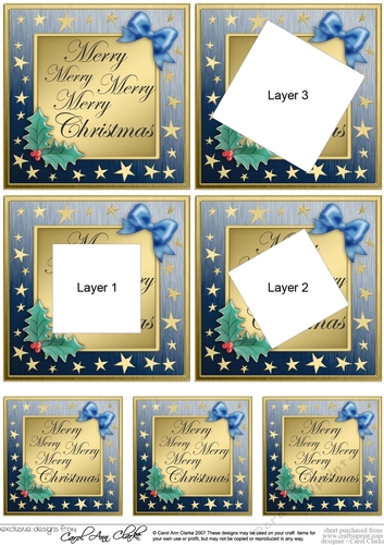 Elegant Christmas Greetings Twisted Tunnel Topper - Merry Merry Merry Merry Christmas 