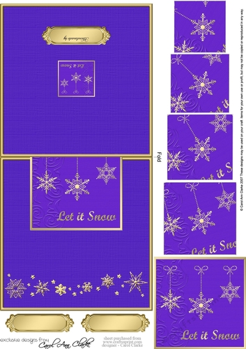 Elegant Christmas Snowflakes - No-Hole Easy Over the Edge Card & Spiral Pyramid Topper