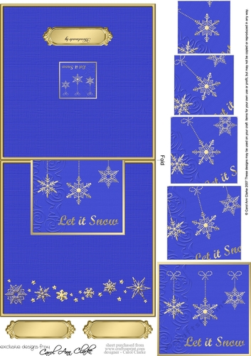 Elegant Christmas Snowflakes - No-Hole Easy Over the Edge Card & Spiral Pyramid Topper