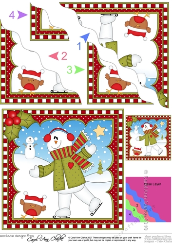 Christmas Snowman Rio Wavey Corner Stacker
