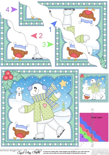 Christmas Snowman Rio Wavey Corner Stacker
