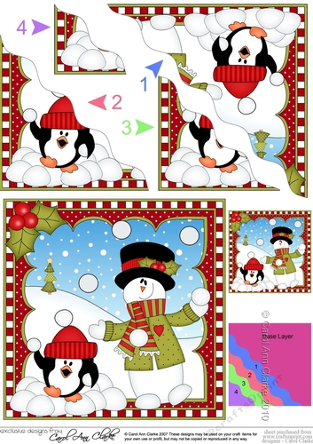 Christmas Snowman Rio Wavey Corner Stacker