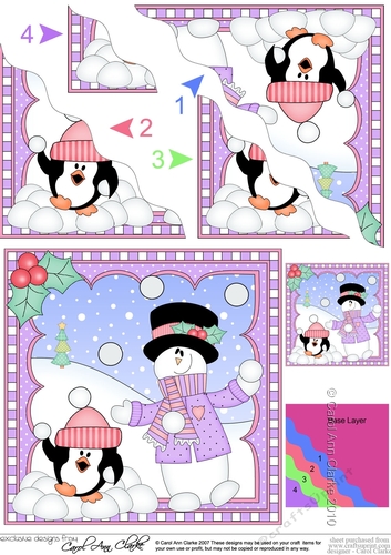 Christmas Snowman Rio Wavey Corner Stacker