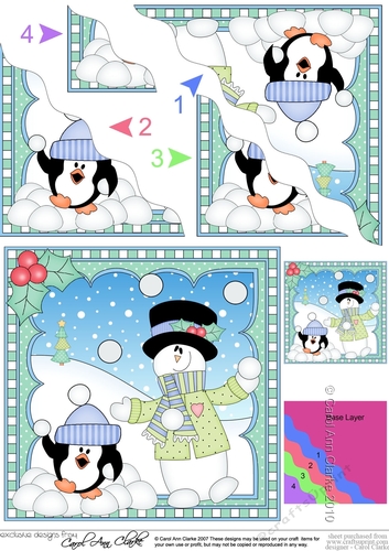 Christmas Snowman Rio Wavey Corner Stacker