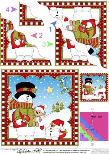 Christmas Snowman Rio Wavey Corner Stacker