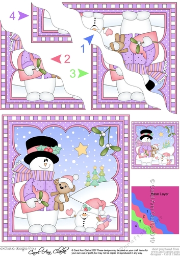 Christmas Snowman Rio Wavey Corner Stacker
