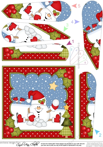 Christmas Snowball Sam Fan Pyramage Topper