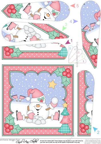 Christmas Snowball Sam Fan Pyramage Topper