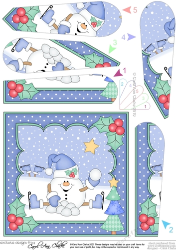 Christmas Snowball Sam Fan Pyramage Topper