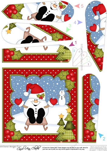 Christmas Snowball Sam Fan Pyramage Topper