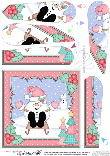 Christmas Snowball Sam Fan Pyramage Topper