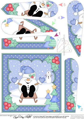 Christmas Snowball Sam Fan Pyramage Topper