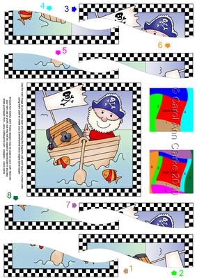 Pirates Ahoy Quick Card with Wavy Spiral Side Stacker