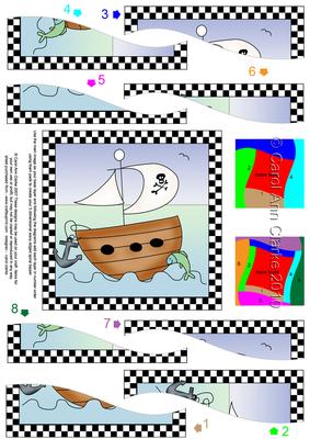 Pirates Ahoy Quick Card with Wavy Spiral Side Stacker