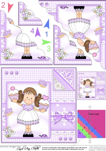 Cute Girlz & Lace Scalloped Corner Stacker