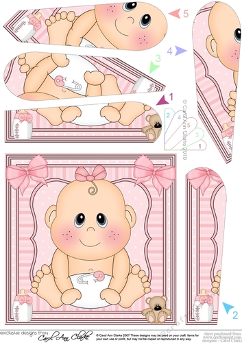 Cute New Baby Girl Fan Pyramage Topper
