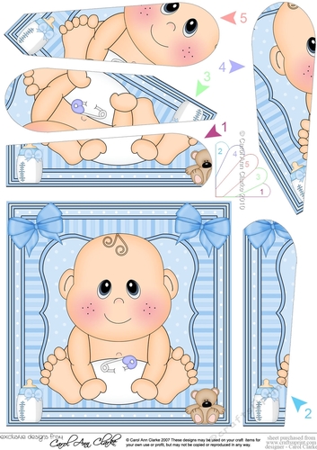 Cute New Baby Boy Fan Pyramage Topper