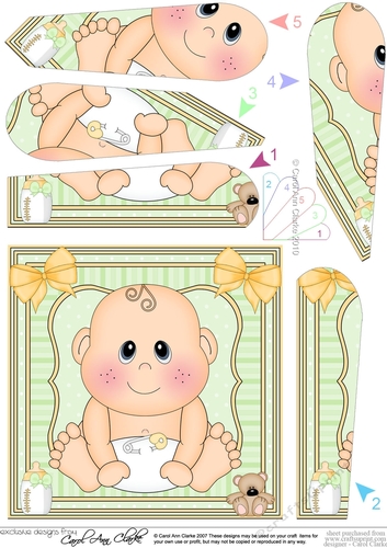 Cute New Baby Fan Pyramage Topper