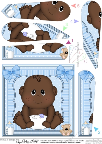 Cute Ethnic New Baby Boy Fan Pyramage Topper