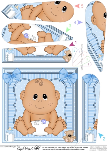 Cute Ethnic New Baby Boy Fan Pyramage Topper