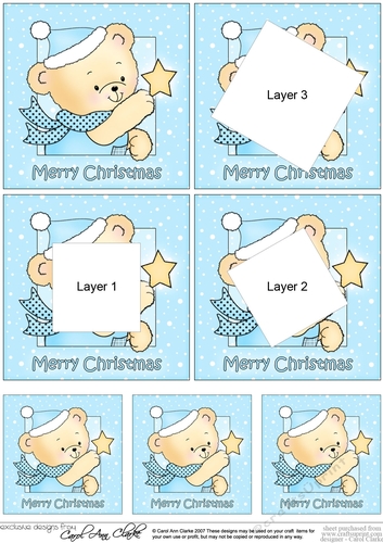 Hunney Bear Robert has an Christmas Star - Twisted Tunnel Topper