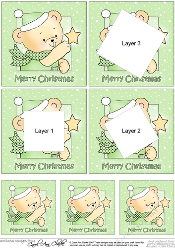 Hunney Bear Robert has an Christmas Star - Twisted Tunnel Topper