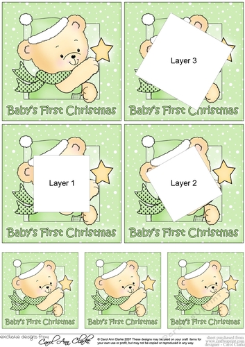 Hunney Bear Robert has an Christmas Star - Babys First Christmas Twisted Tunnel Topper