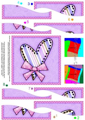 Funky Hearts Quick Card with Wavy Spiral Side Stacker