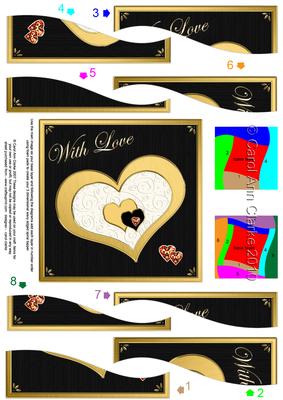Elegant Hearts Quick Card with Wavy Spiral Side Stacker